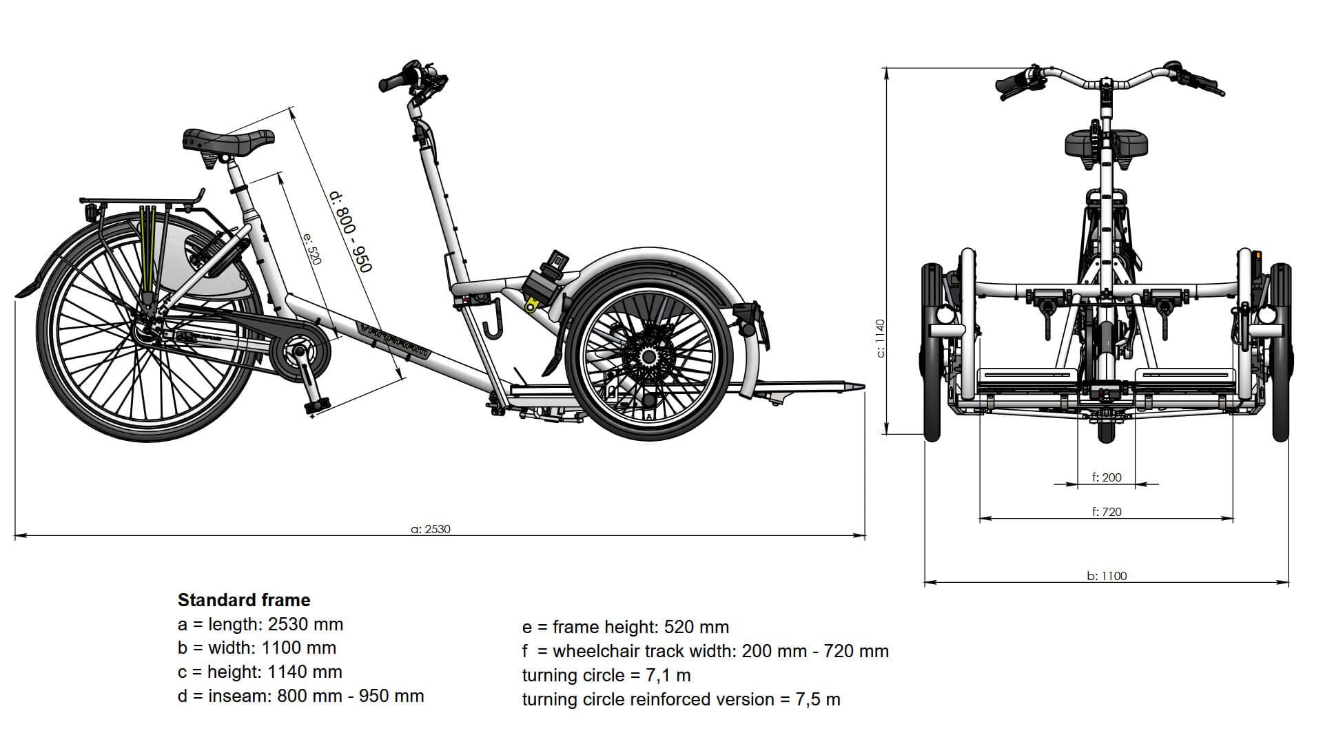 Scooter elettrico per sedia a rotelle VeloPlus di Van Raam
