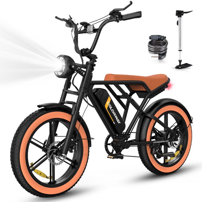 Bicicletta elettrica COLORWAY BK29, E-BIKE da 20” per tutti i terreni con pneumatici grassi 4.0, motore da 250W e batteria da 48V 15Ah, Shimano 7 velocità