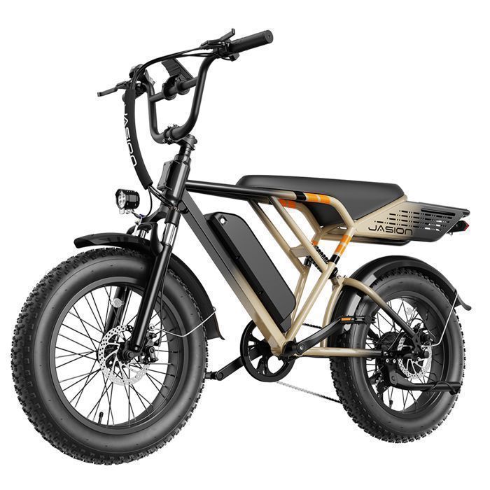 JASION RetroVolt - Bicicletta elettrica 20” - Motore 750W - Batteria 48V 13Ah - Autonomia 90km - Shimano 7 velocità