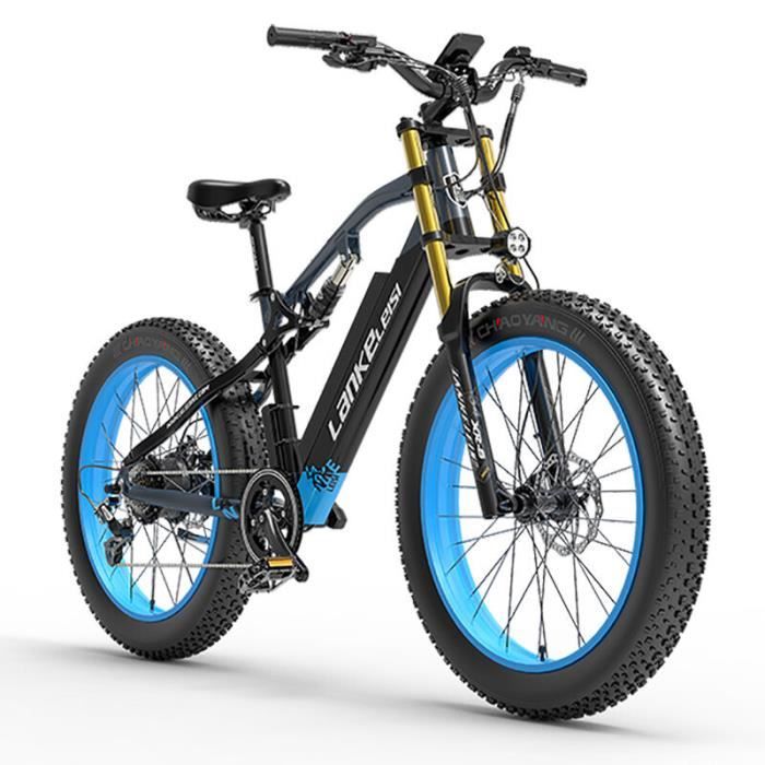 Lankeleisi RV700 Bicicletta elettrica Motore 1000W Batteria 48V 16Ah Freno idraulico Tutte le sospensioni Pneumatici da 26” all-terrain
