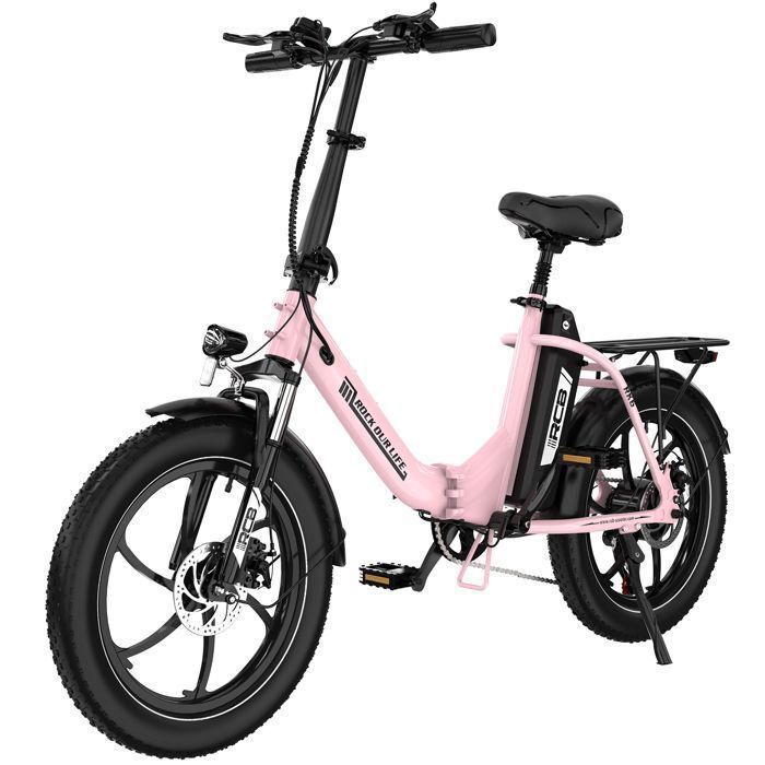 RCB Electric Bike - Fat Bike pieghevole per adulti da 20” - Batteria 36V/15.6Ah - 7 velocità - RK6 Pink