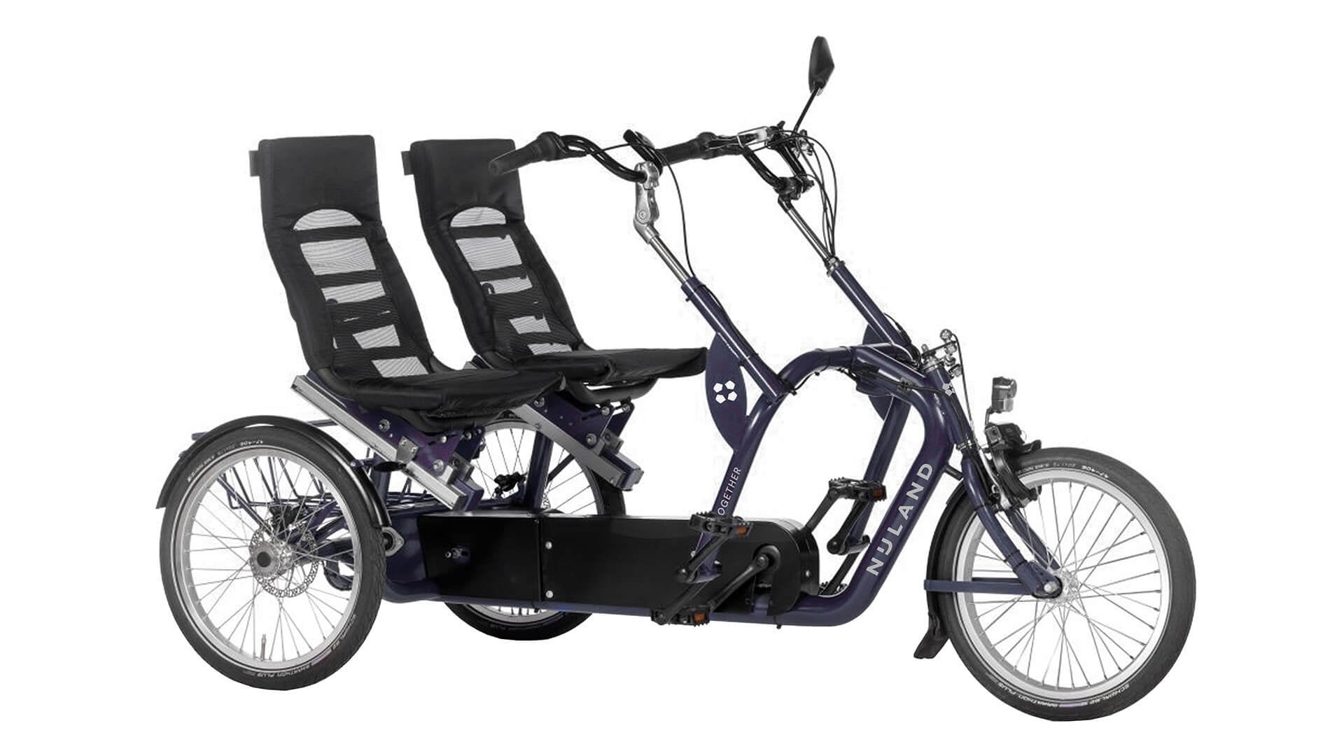 Triciclo tandem side-by-side
