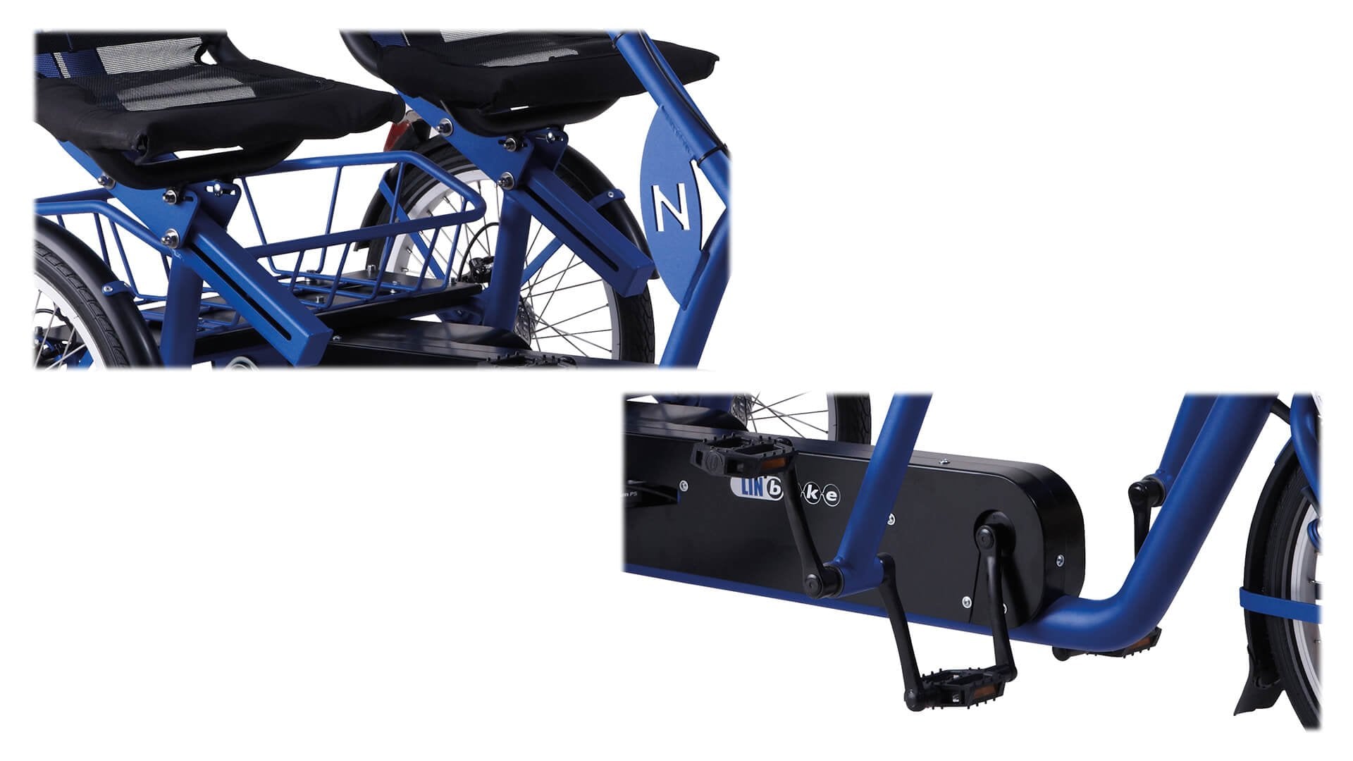 Triciclo tandem side-by-side