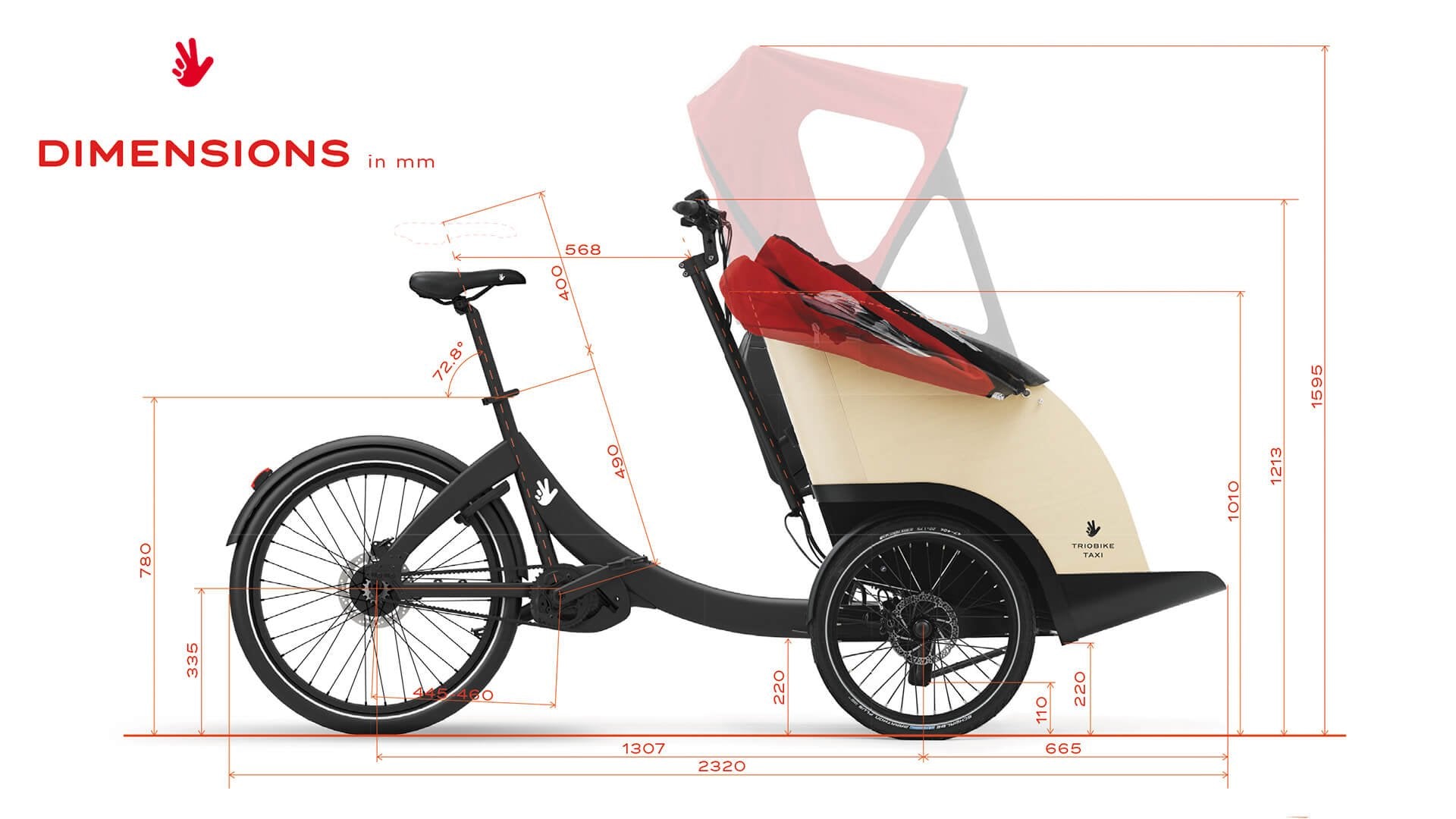 Scooter elettrico Triobike Taxi CL