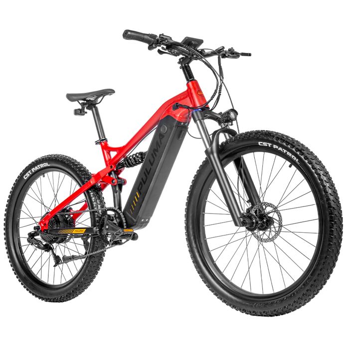 Bicicletta elettrica PULUMA PH001 Rosso 500W motori 20AH batteria 27,5” pollici off-road freni idraulici Fat Bike VTT